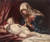 The Modonna adoring the sleeping child